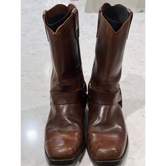 Durango Men’s Leather Harness Biker Cowboy Boots Farm Square Toe Size 11.5 Brown - Picture 2 of 11